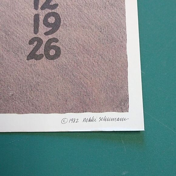 Vintage 1985 Nikki Schumann Poster Calendars in Plastic Frame Cottagecore - Picture 11 of 11